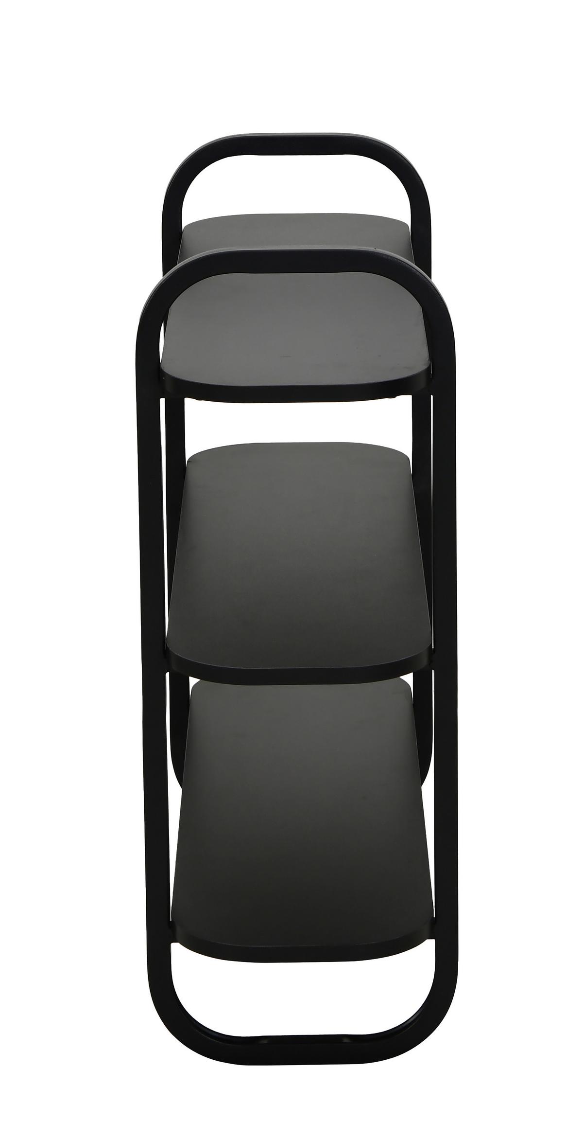 Regal Bend Schwarz - Schwarz, Modern, Holzwerkstoff/Metall (76/72/27cm) - Mömax