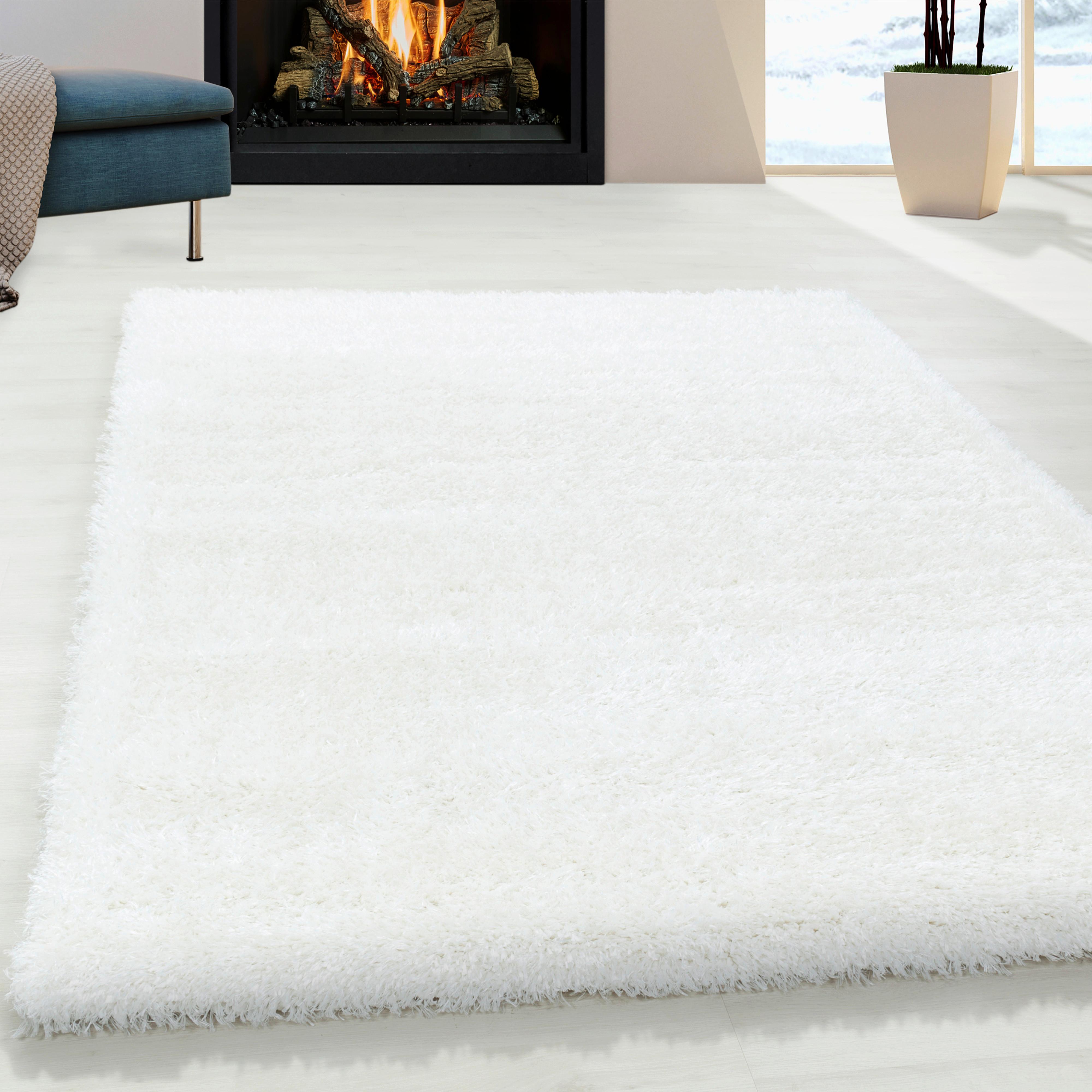 Hochflorteppich Brilliant Weiß ca. 280x370cm - Weiß, Basics, Textil (280/370cm)