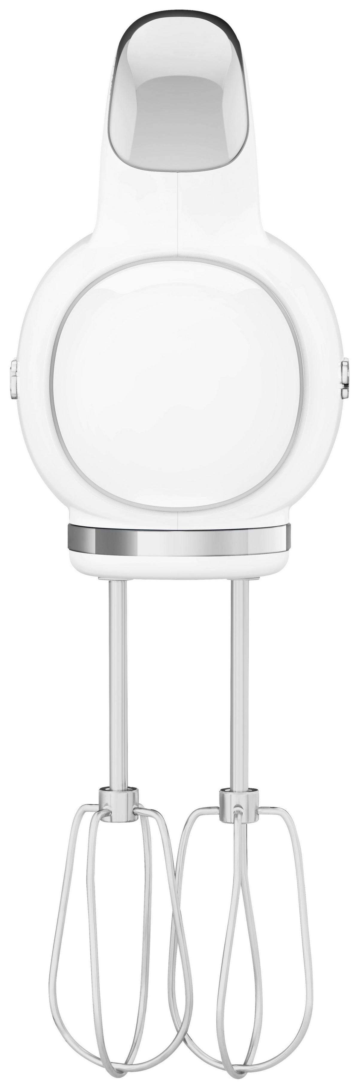 MIKSER RĘCZNY HMF01WHEU SMEG - biały/kolor chromowy, Basics, tworzywo sztuczne/metal (22/37,8/22,1cm) - SMEG