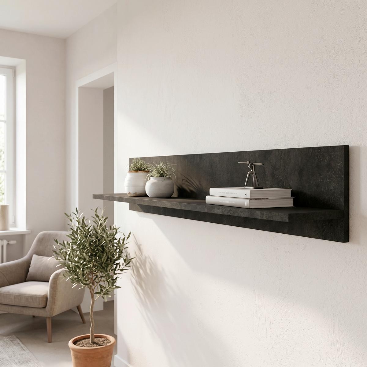 Zidna Polica Kassel - boja hrasta, Romantično / Seoski, pločasti materijal (110/17/20cm) - Modern Living