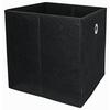 Zložljiva Škatla Cubi, Črna - črna, Moderno, tekstil/leseni material (32/32/32cm)