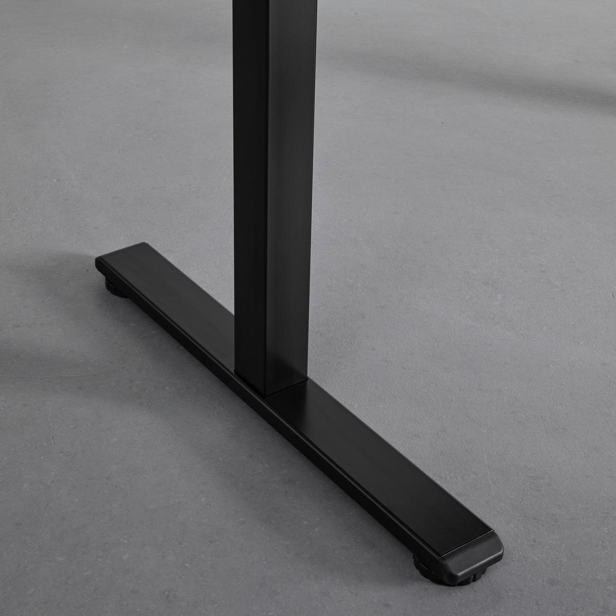 BIURKO ROMINA - czarny, Modern, metal/drewno (120/59/73,1-123,1cm) - Bessagi Home