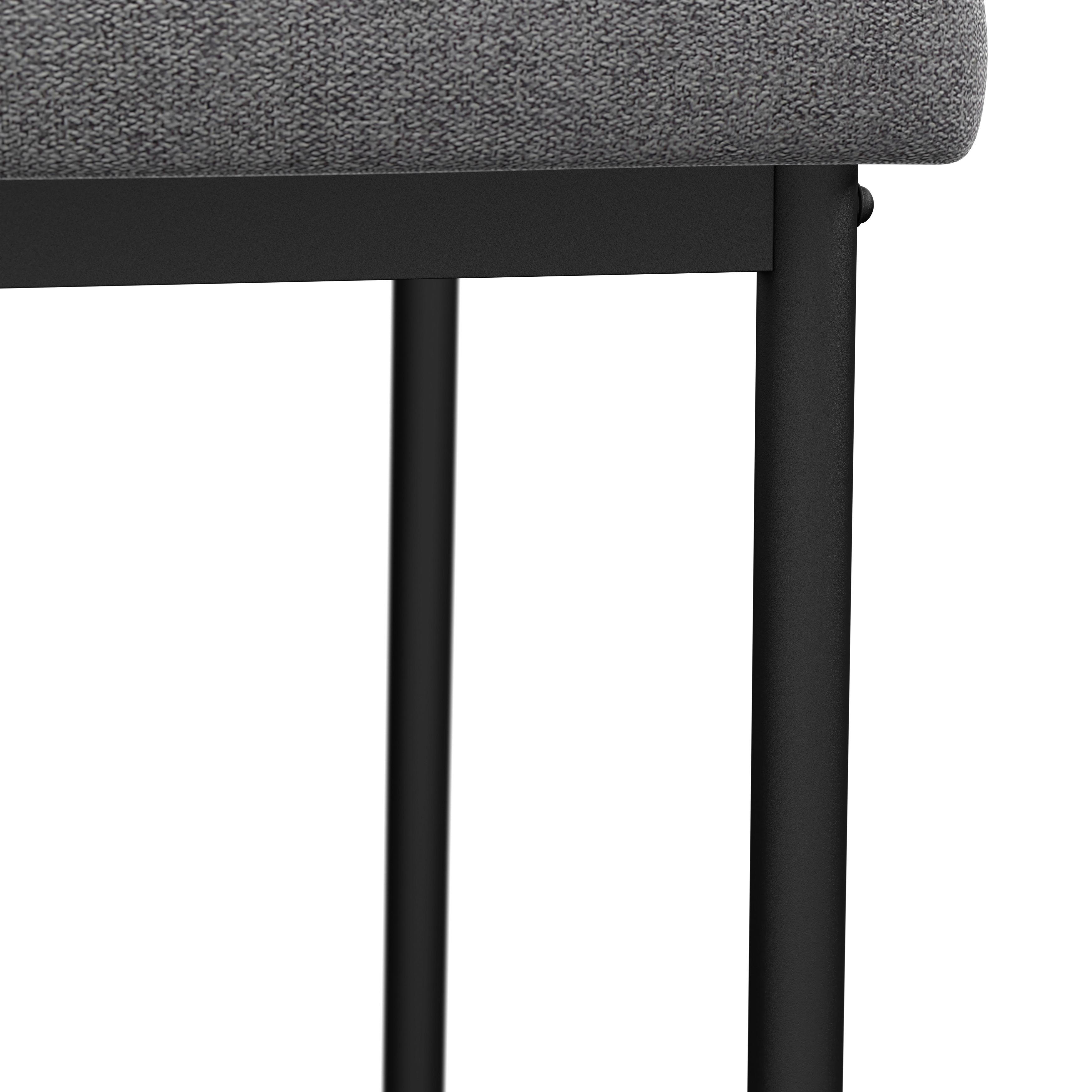 STOL CORI - ljusgrå/svart, Modern, metall/trä (45/87/57cm) - Bessagi Home