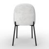 STOEL ELORA - Grijs/Lichtgrijs, Modern, Textiel/Metaal (48/86/55cm) - Bessagi Home