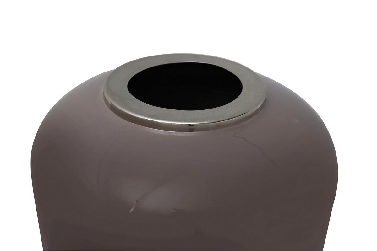 Bodenvase Art Deco Silberfarben - Silberfarben, Trend, Metall (30/91cm) - Kayoom