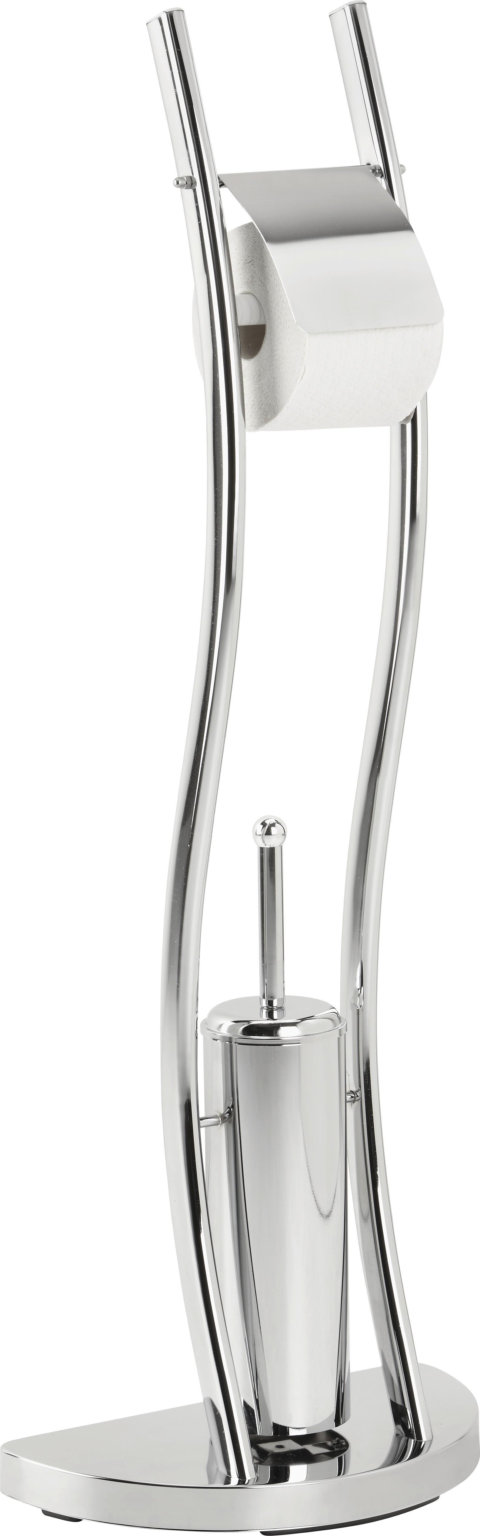 WC-Bürstengarnitur Clean in Chromfarben - Metall (33/92/20cm) - Mömax