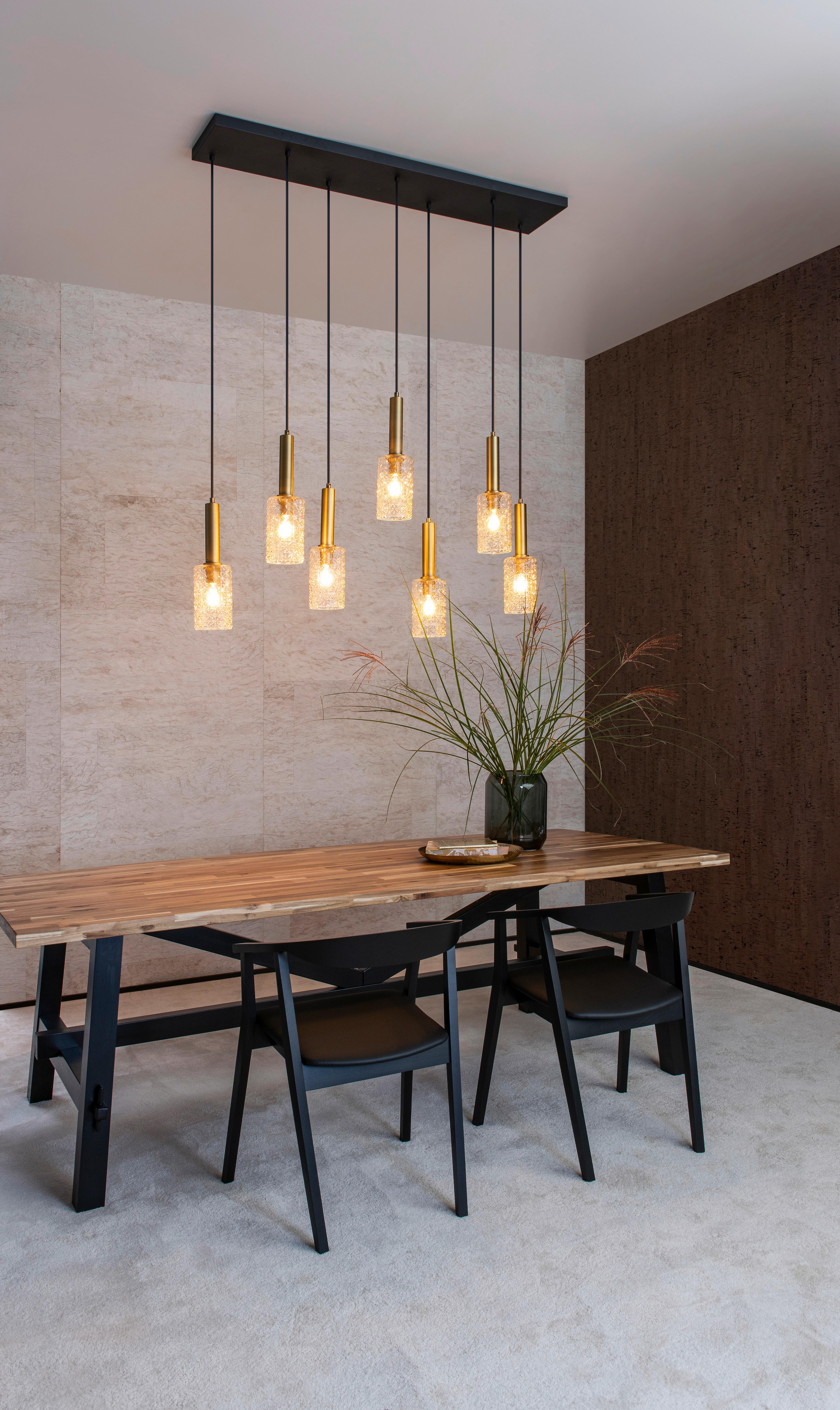 LAMPA WISZĄCA 45498/07/60 CORALIE - przezroczysty, Design, szkło (132/25/150cm) - Lucide