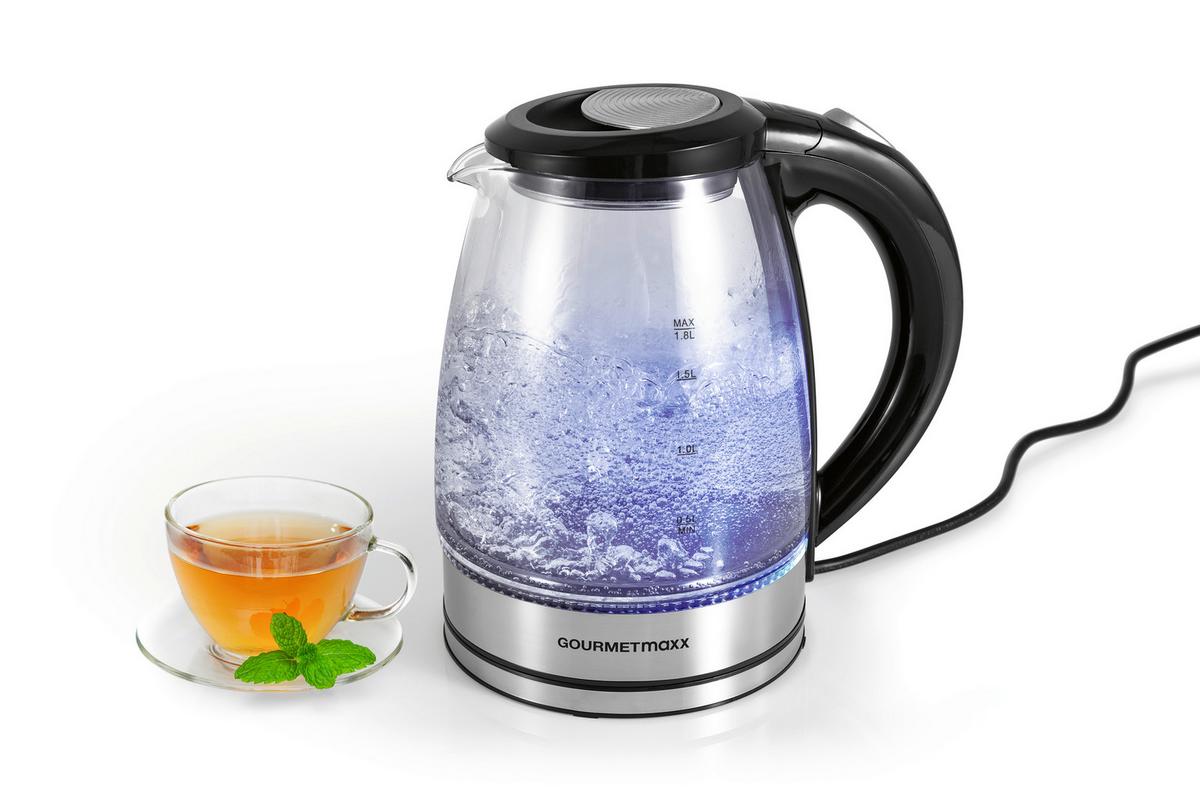 CZAJNIK ELEKTRYCZNY 15174 - kolor stalowy/czarny, Basics, tworzywo sztuczne/szkło (20,5/15/23cm)