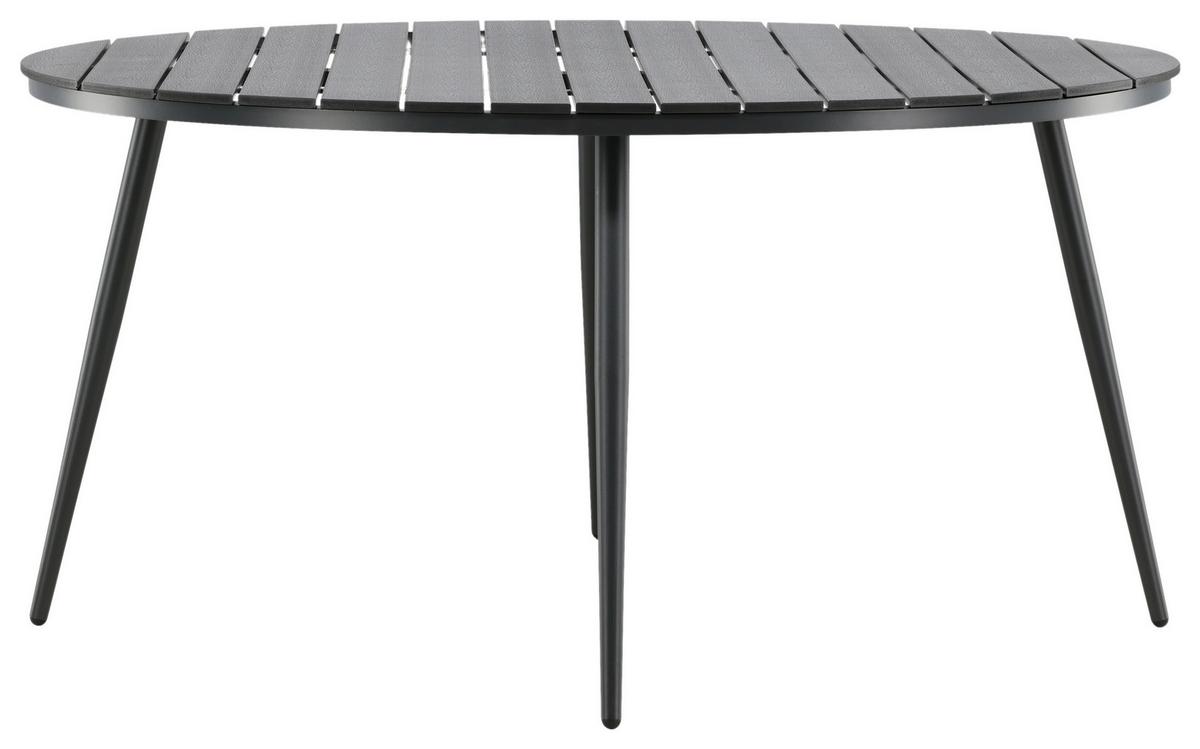 GARTENTISCH BREAK - Schwarz, KONVENTIONELL, Kunststoff/Metall (150/150/74cm) - Gardenson