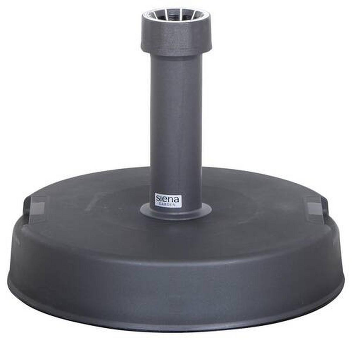 Schirmständer Kunststoff / Beton für DM 1.8-3,8 cm - Anthrazit, KONVENTIONELL, Kunststoff/Stein (40/9/40cm) - Siena Garden