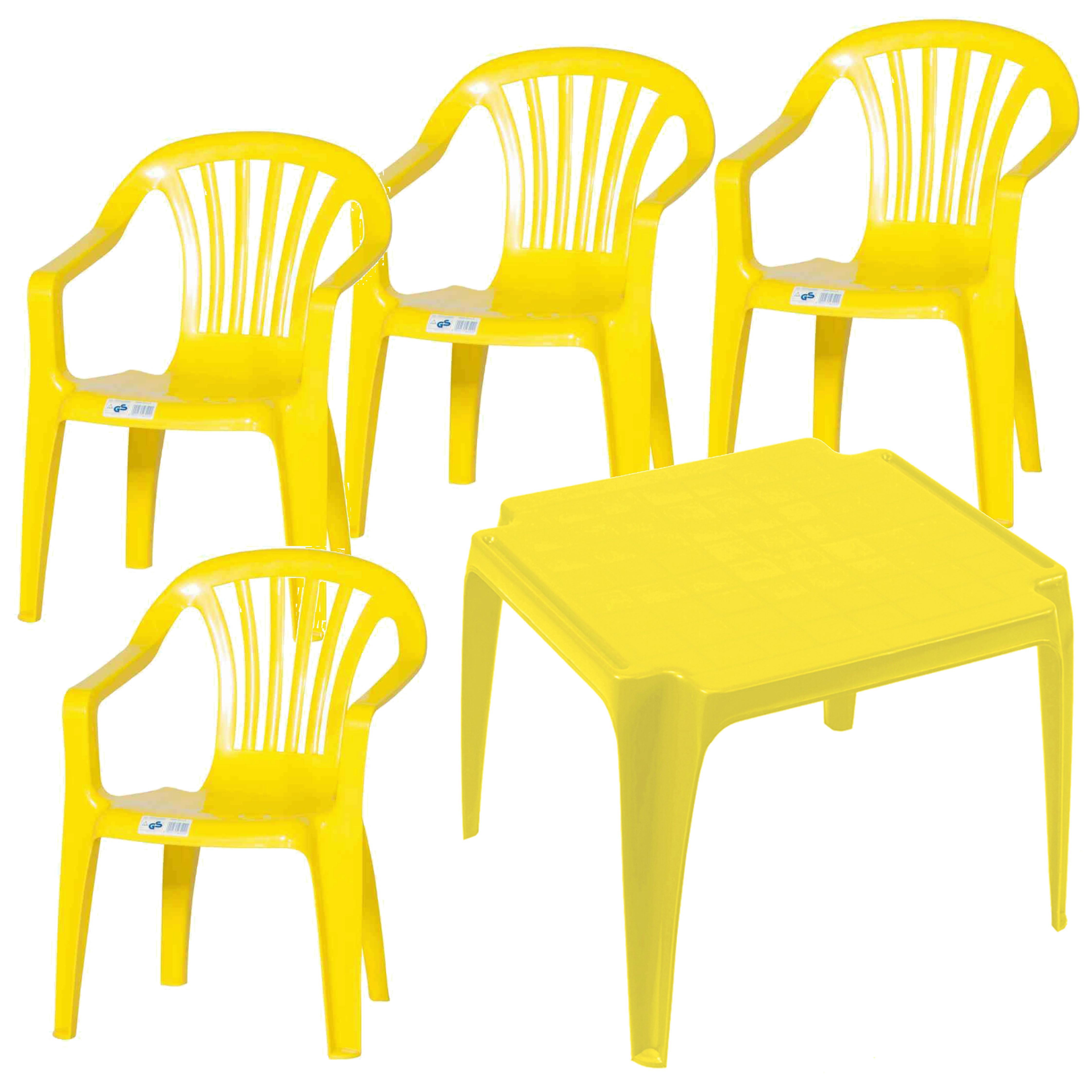 KINDER-GARTENSET KINDERMONOBL. SET GELB - Gelb, MODERN, Kunststoff (37/61/38cm) - Gardenson