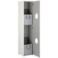 Schrank in Weiß - Alufarben/Weiß, Holzwerkstoff/Kunststoff (40/185/40cm) - MÖMAX modern living