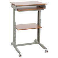 Pisalna Miza Workstation, Siva, Barva Bukve - siva/barve bukve, Basics, kovina/umetna masa (60/71,5-107,5/50cm) - MID.YOU