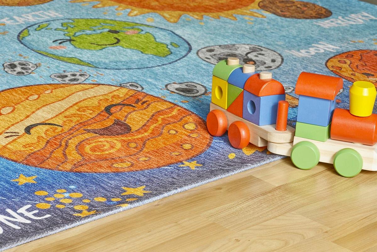 Kinderteppich Sym Kids 240 Solarsyst 120x170 - Multicolor, Basics, Textil (120/170cm) - Kayoom