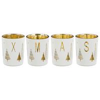 Božično Držalo Za Čajno Svečko Gold, 4 V Setu - Trendi (7cm) - Premium Living