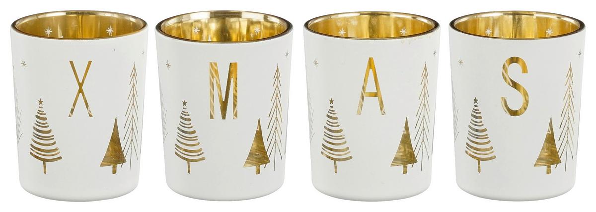 Božično Držalo Za Čajno Svečko Gold, 4 V Setu - Trendi (7cm) - Premium Living
