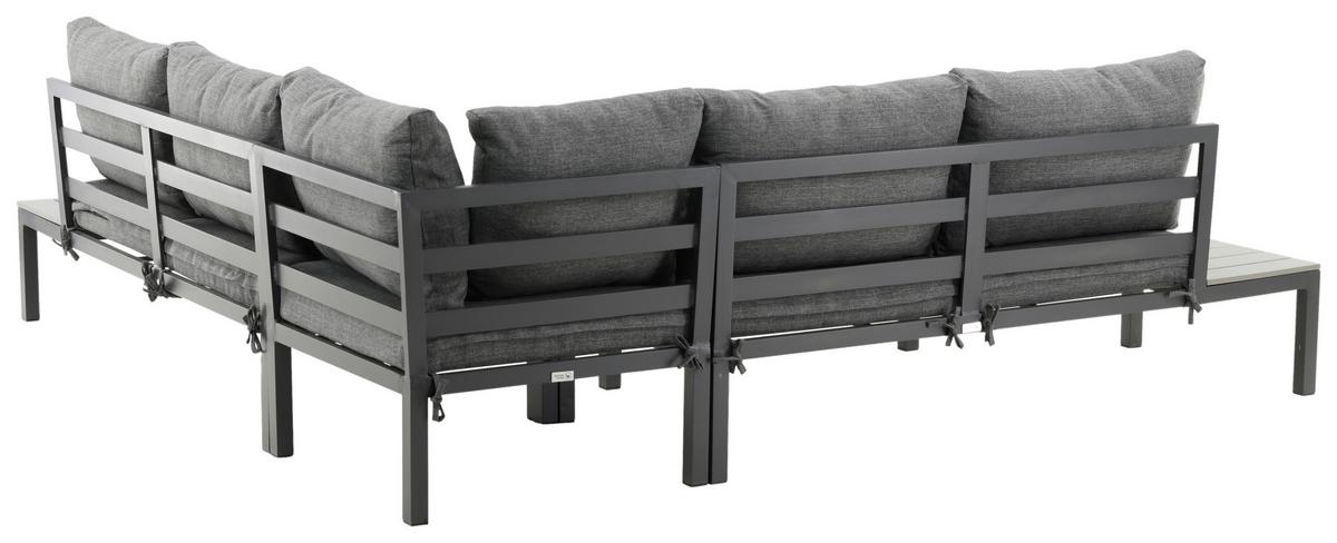 Loungegarnitur Odense ca. 133x167 cm Schwarz - Schwarz, KONVENTIONELL, Metall (133/167cm) - Gardenson