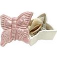 Dose Butterfly in Rosa/Weiß - Rosa/Weiß, Keramik (7,5/4,5/7,5cm) - Mömax modern living