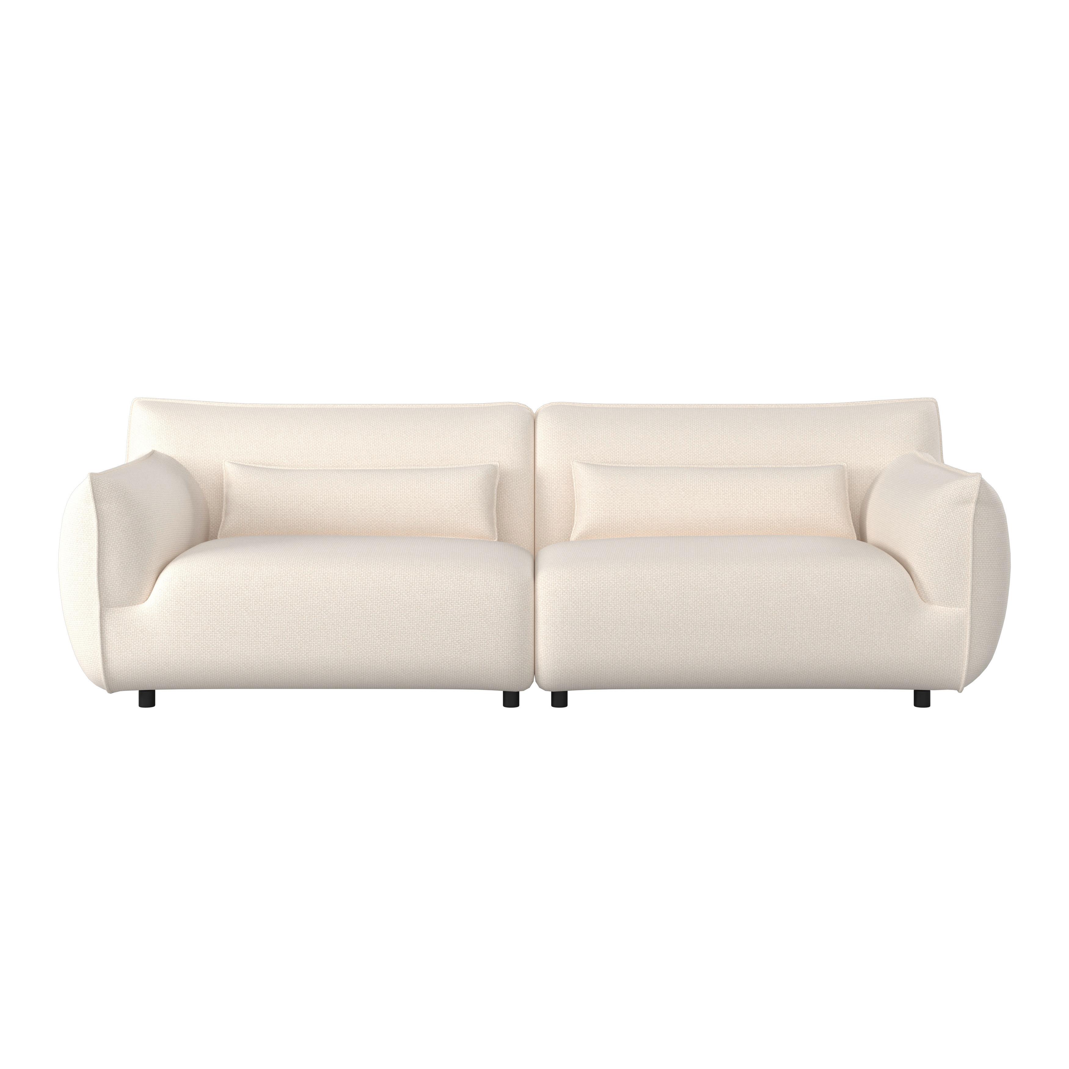 BIG SOFFA CLARA - beige/svart, Modern, metall/trä (284/86/111cm) - Bessagi Home