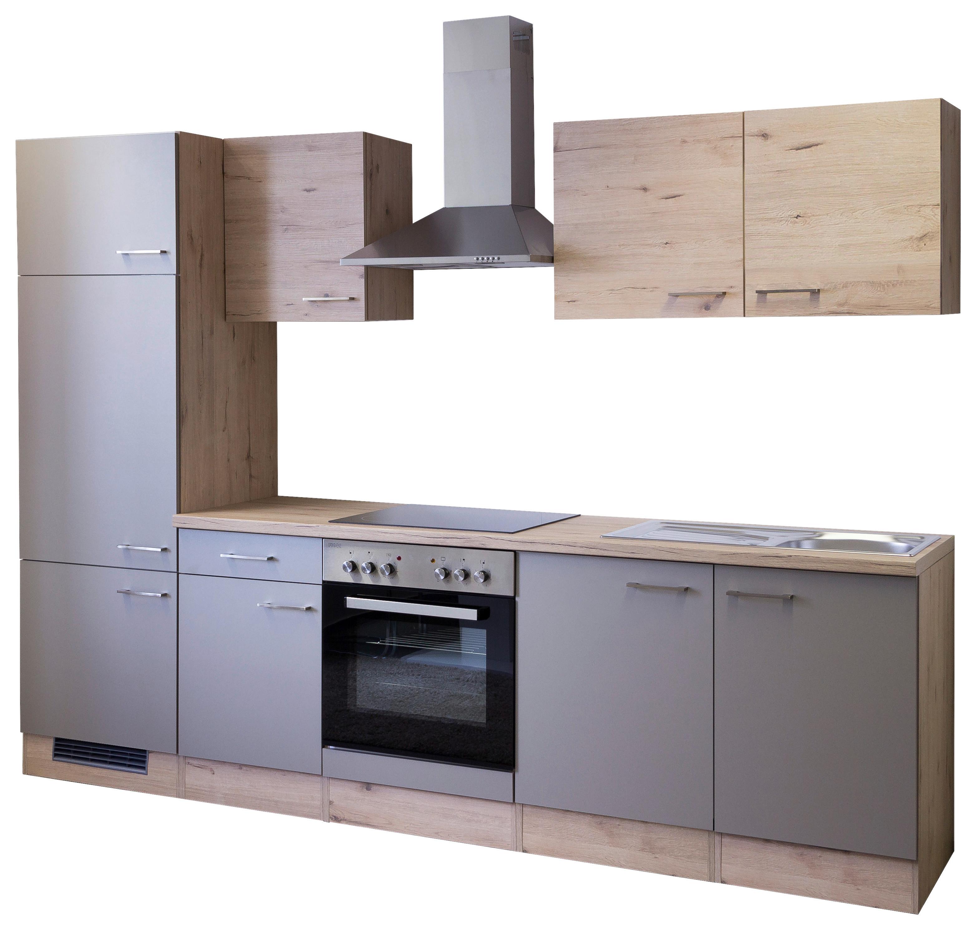 Kuhinjski Blok Riva - šampanjac/boje oplemenjenog čelika, Modern, drvni materijal/metal (270cm) - MID.YOU