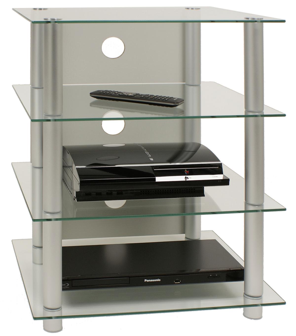 Phonotisch Blados ca. 54x70 cm Transpar./Silber - Silberfarben, KONVENTIONELL, Glas/Metall (54/70/45cm) - MID.YOU