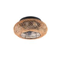 Deckenventilator Lillesand Schwarz max. 4 Watt - Transparent/Schwarz, Design, Kunststoff/Metall (50/50/21,5cm)