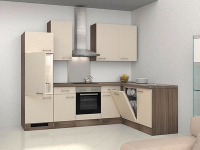 Eckküche mit 5 teiligem Geräteset und Spüle Küchenblock mit 5 teiligem Geräteset