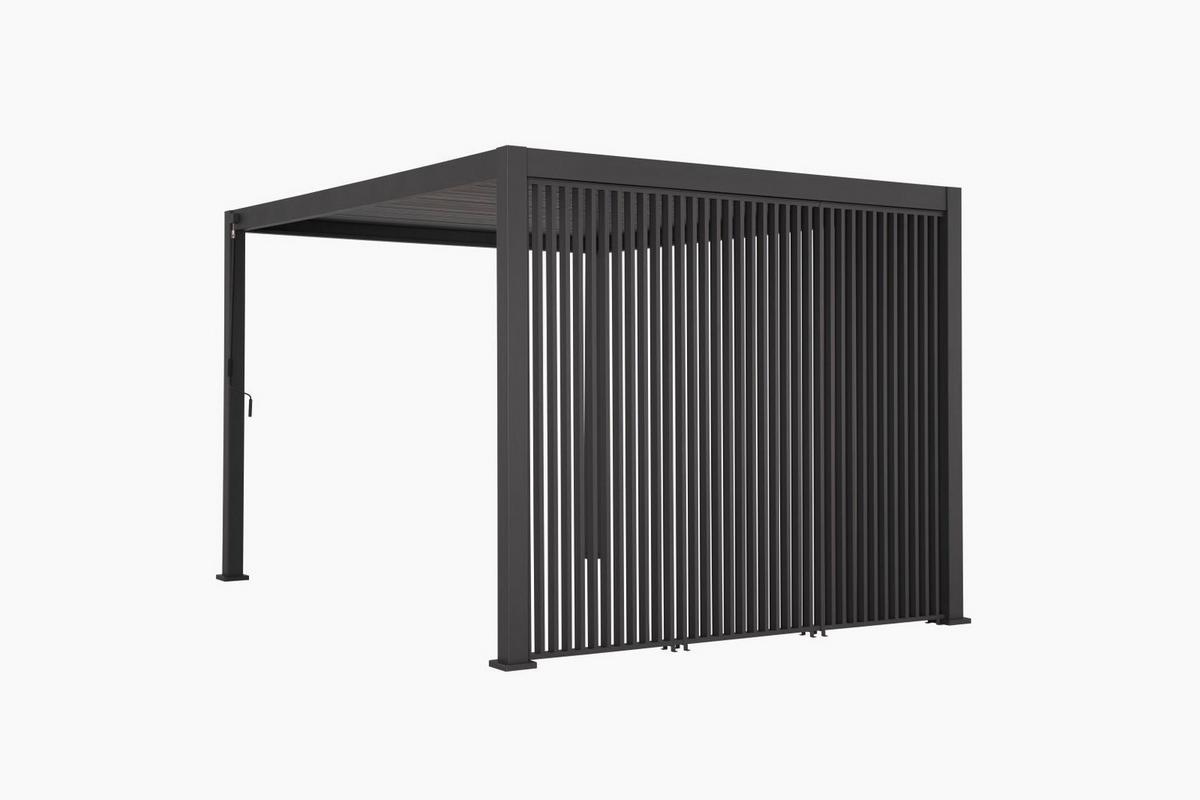 PAVILLON-SEITENTEIL 111 PANEL-V WALL ANTHRAZIT 113 - Anthrazit, LIFESTYLE, Metall (113/240/10cm) - Gardenson