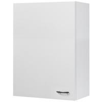 Küchenoberschrank Wito ca. 60x89x32 cm Weiß - Edelstahlfarben/Weiß, KONVENTIONELL, Holzwerkstoff/Kunststoff (60/89/32cm) - FlexWell