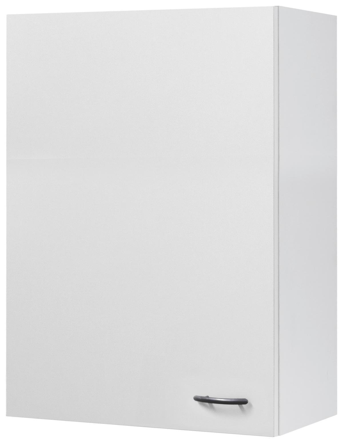 Küchenoberschrank Wito ca. 60x89x32 cm Weiß - Edelstahlfarben/Weiß, KONVENTIONELL, Holzwerkstoff/Kunststoff (60/89/32cm) - FlexWell