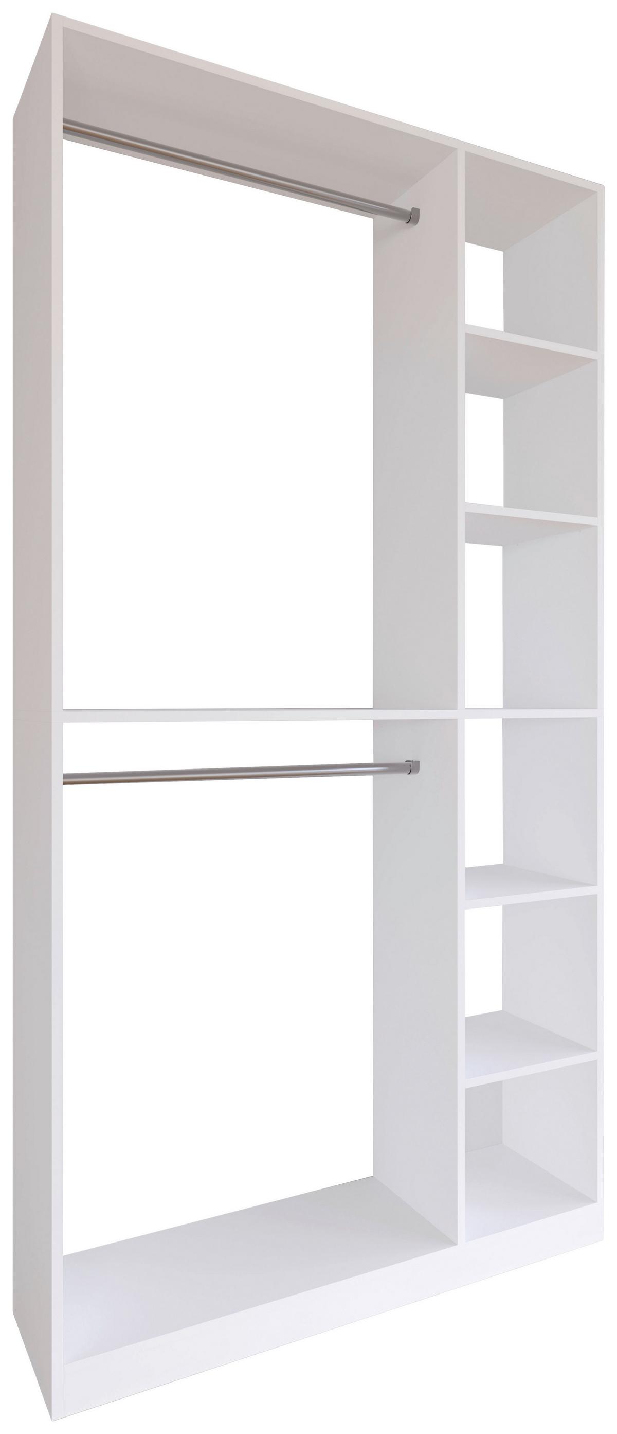 KLEIDERSCHRANK PALOSA XL - Weiss, Design, Holzwerkstoff (110/211/35cm) - MID.YOU