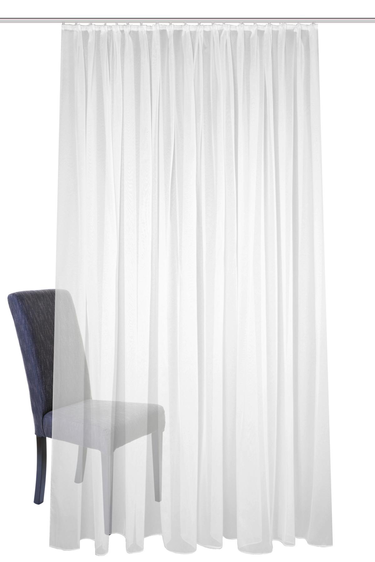 Fertigstore Dafne Weiß ca. 450x120cm - Weiß, Basics, Textil (450/120cm) - Schmidt W. Gmbh