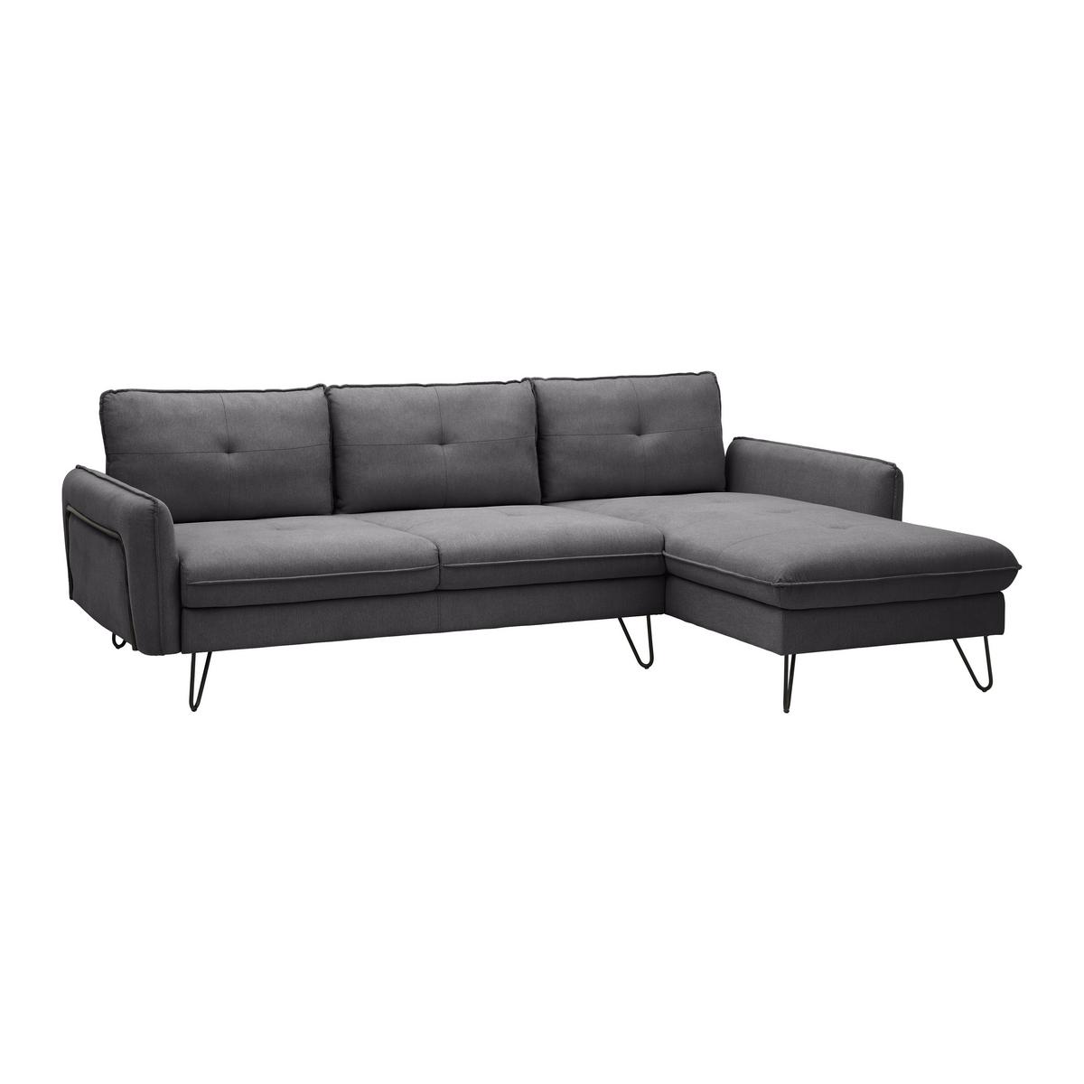 Coltar LEVI - gri închis, Modern, lemn/metal (267/88/186cm) - Bessagi Home