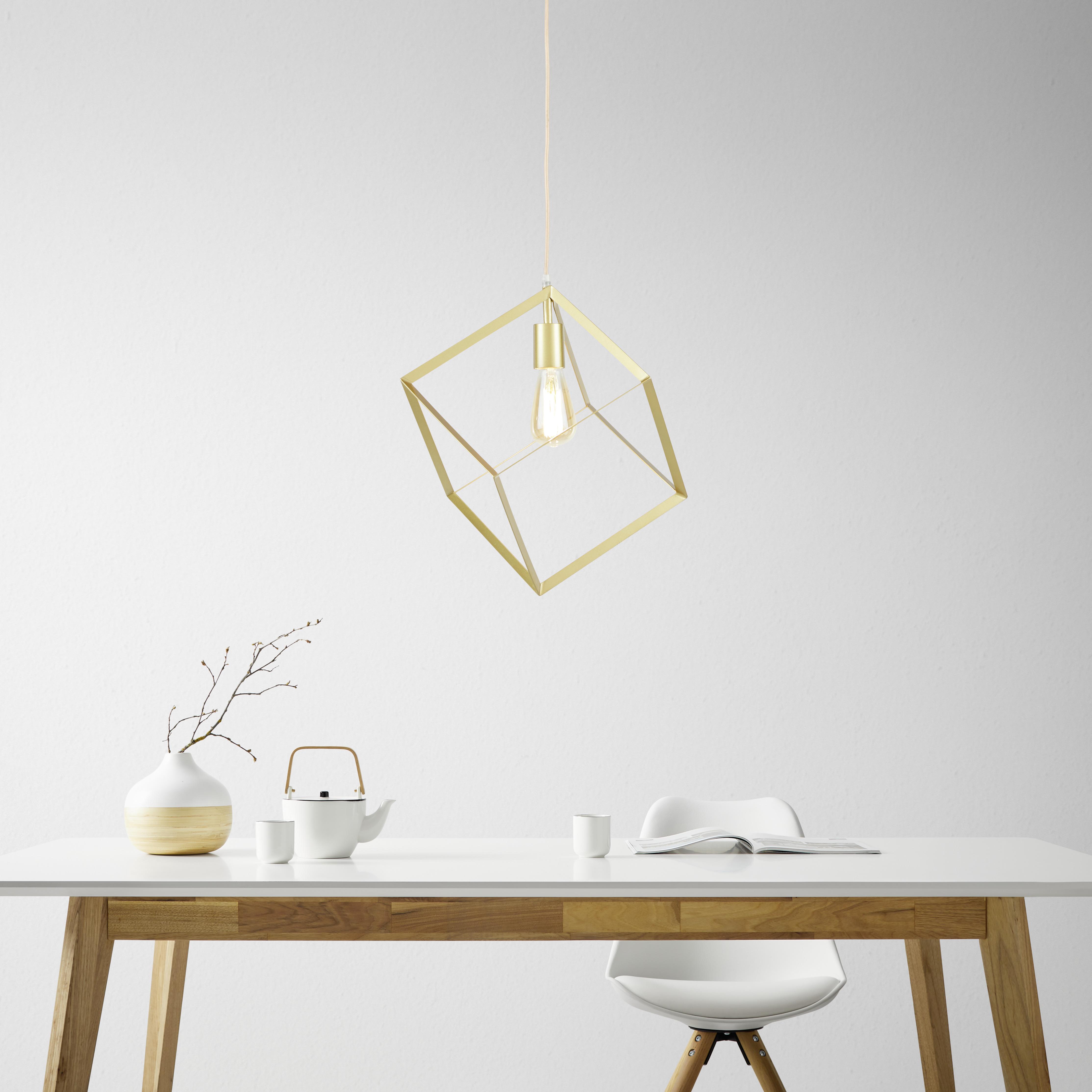 Viseča Svetilka Squere - bron, Moderno, kovina (30/30/120cm) - Modern Living
