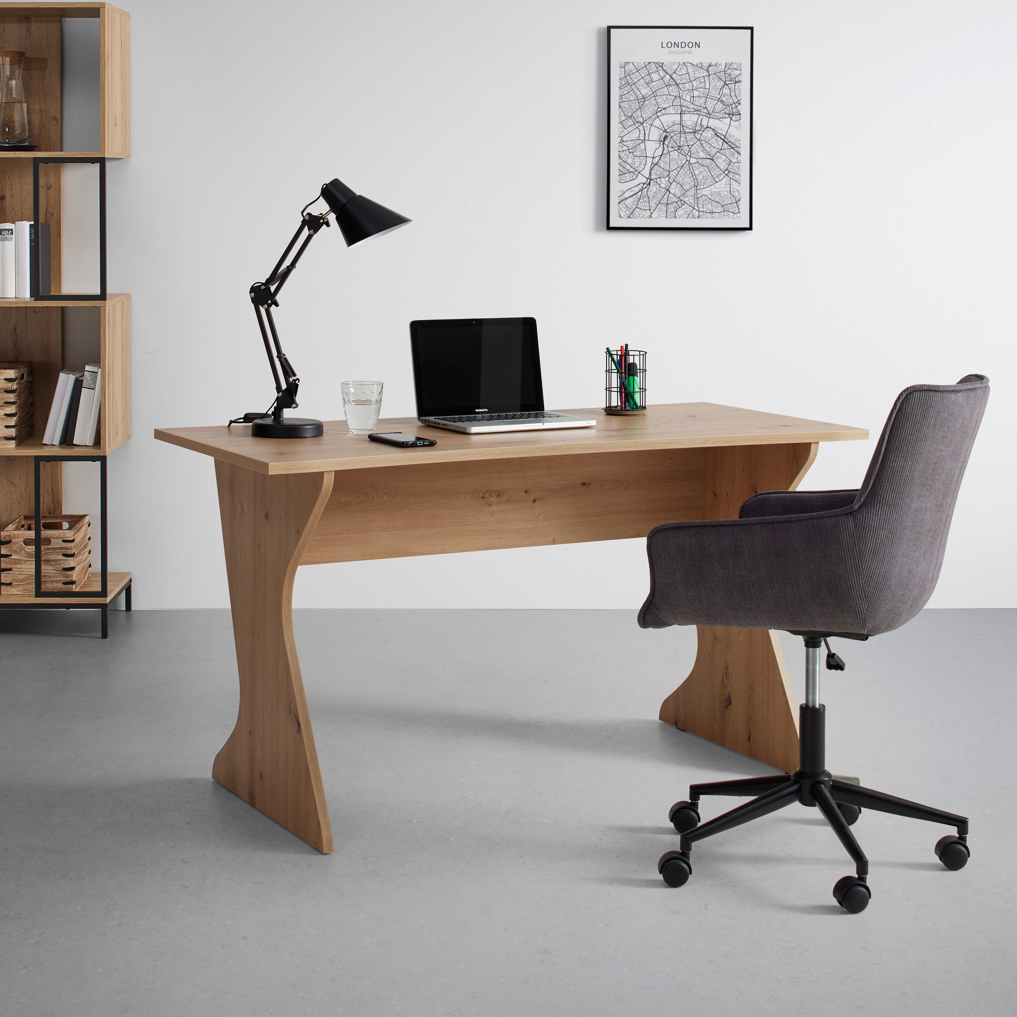 Schreibtisch Utapau in Eiche Artisan - Eiche Artisan, MODERN, Holzwerkstoff (140/76,2/65cm) - Mömax