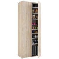 Omara Za Čevlje Vandol, Barva Hrasta - črna/hrast sonoma, Design, umetna masa/leseni material (71/180/39cm) - MID.YOU