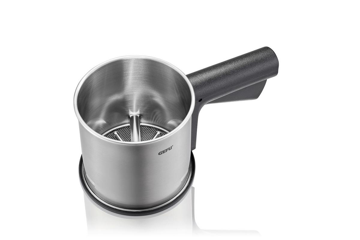 DOZOWNIK DO CUKRU PUDRU 14335 - kolor stalowy/czarny, Konventionell, tworzywo sztuczne/metal (10,5/10/20,5cm) - Gefu