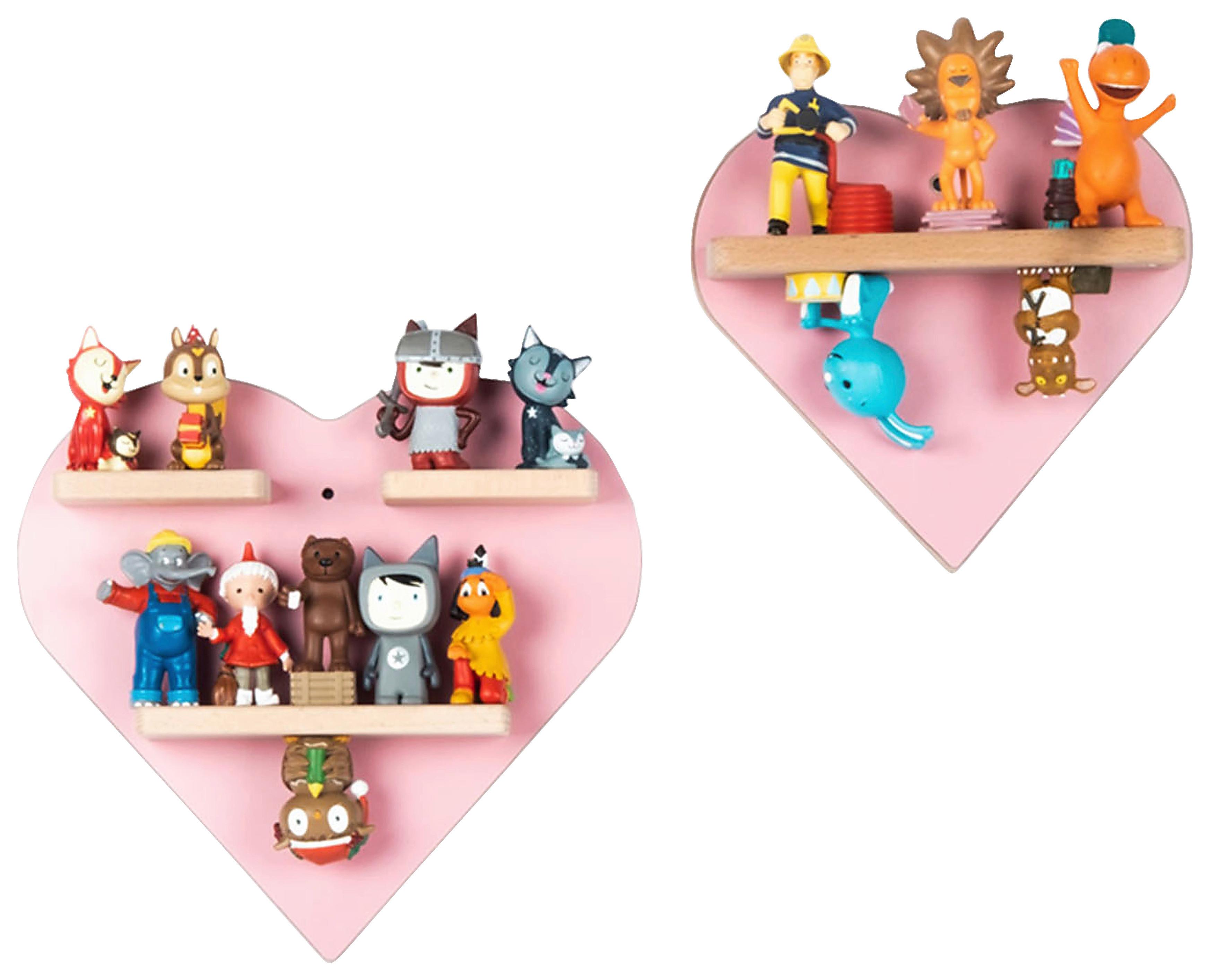 Kinderregal-Set Boarti 2-tlg. Rosa - Rosa, MODERN, Holzwerkstoff (27/27/5cm) - Livetastic