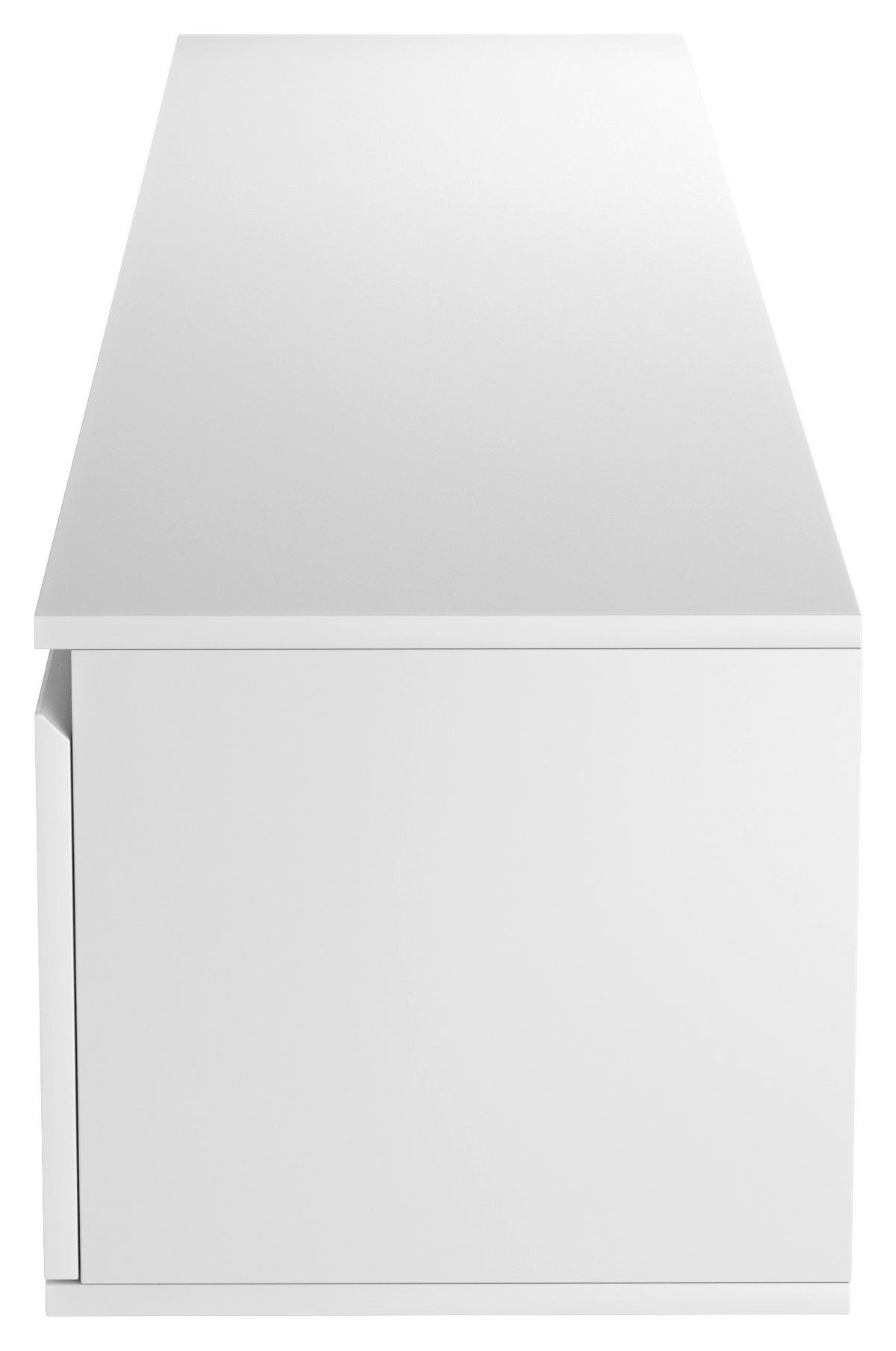 KOMODA NISKA HANGMEN - biały wysoki połysk, Trend, materiał drewnopochodny (180/30/33cm) - Xora