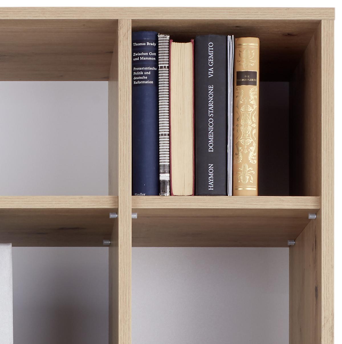 Regal Box - bijela/boje hrasta, Moderno, drvni materijal/plastika (75/205/40cm) - Modern Living