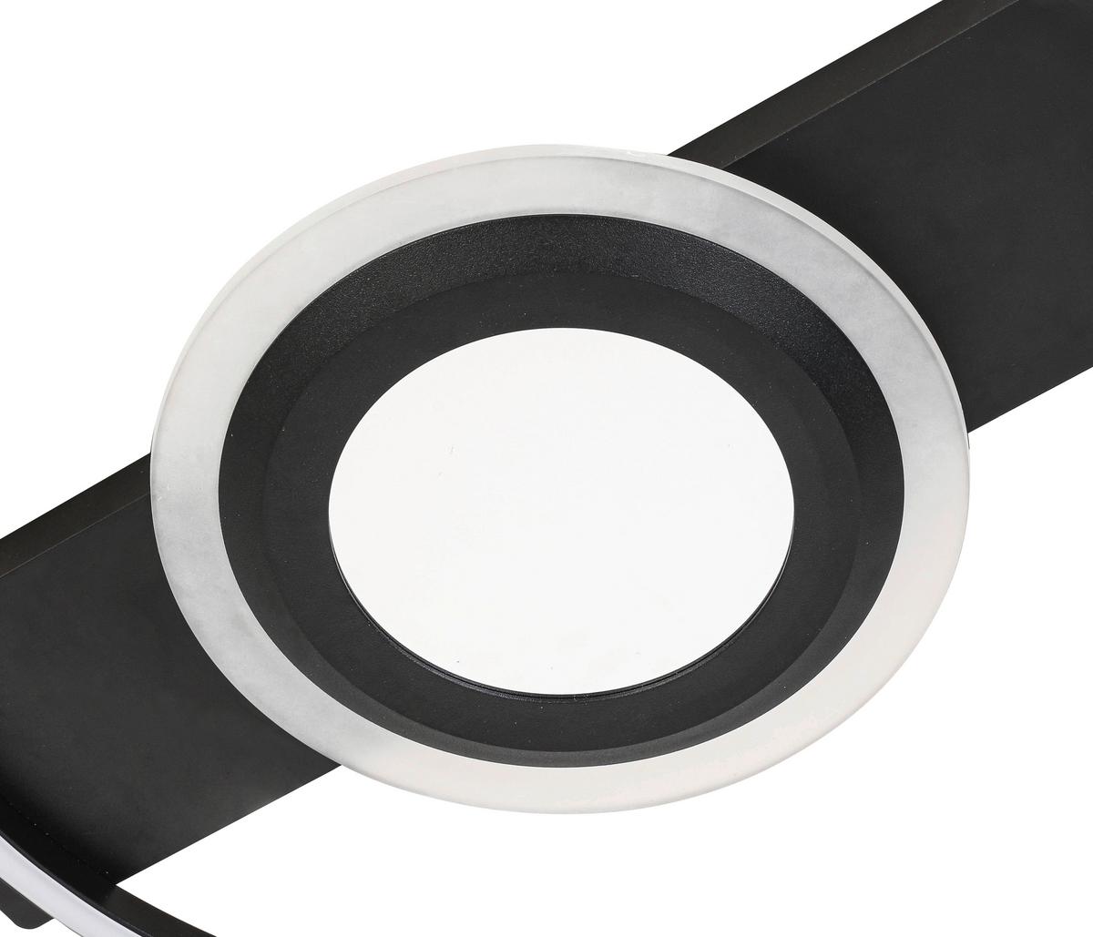 LAMPA SUFITOWA LED JESSY - czarny, Trend, tworzywo sztuczne/metal (42/40/6cm) - Novel