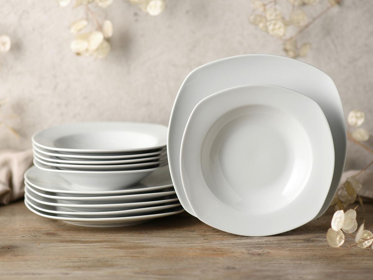 Jedilni Servis Amelie, 12-Delni - bela, keramika - Creatable