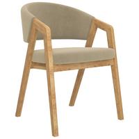 KRZESŁO Z PODŁOKIETNIKAMI MOLINO - taupe, Konventionell, tkanina/drewno (59/96/60cm) - Carryhome