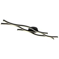 LED-DECKENLEUCHTE 67206D GERONIMO - Weiss/Schwarz, Design, Kunststoff/Metall (108/18/6cm) - Globo