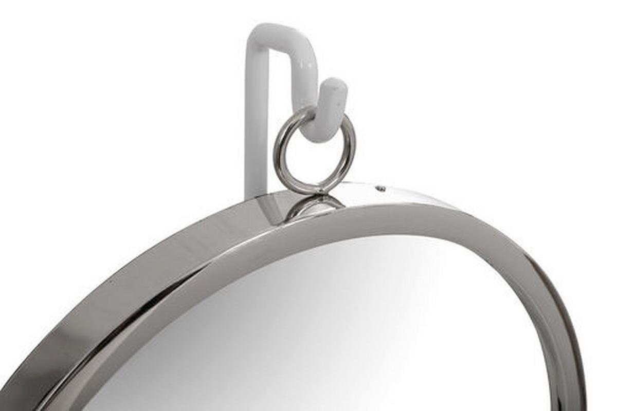 Tischspiegel Eleganca ca. 30x65x13 cm Silber/Weiß - Silberfarben/Weiß, LIFESTYLE, Glas/Metall (30/65/13cm) - Kayoom