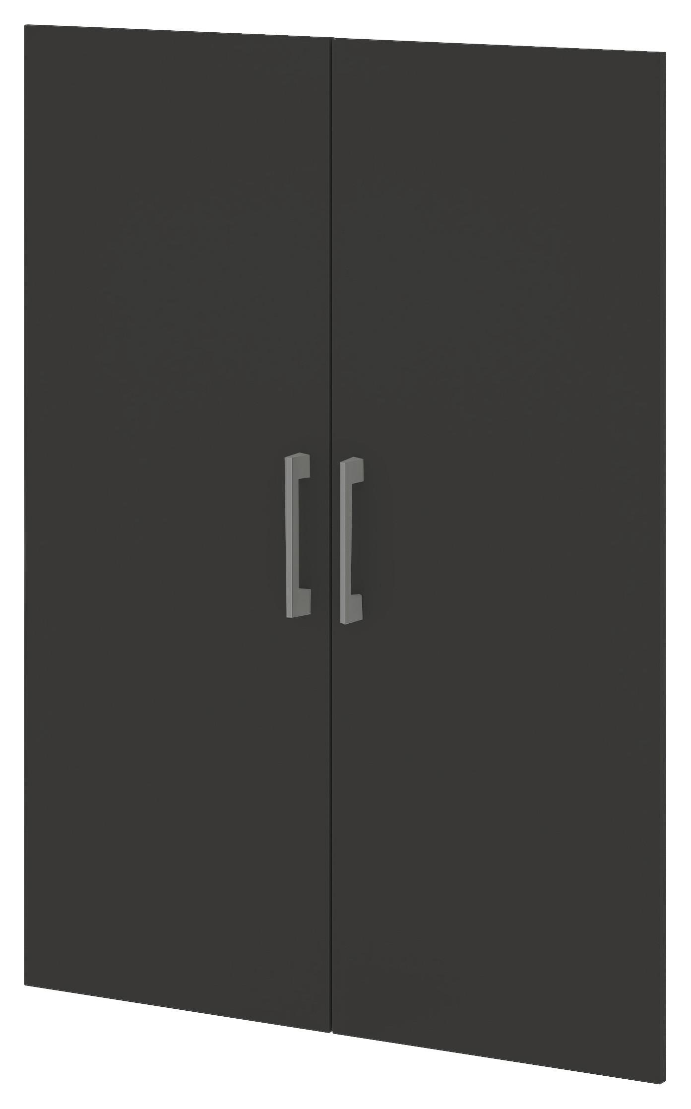 Türenset Big Profi Office - Anthrazit/Alufarben, Modern, Holzwerkstoff/Metall (77/104/2cm) - Mömax
