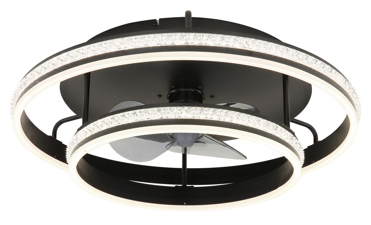 DECKENVENTILATOR 03663 - Klar/Weiss, Design, Kunststoff/Metall (60/20cm) - Globo