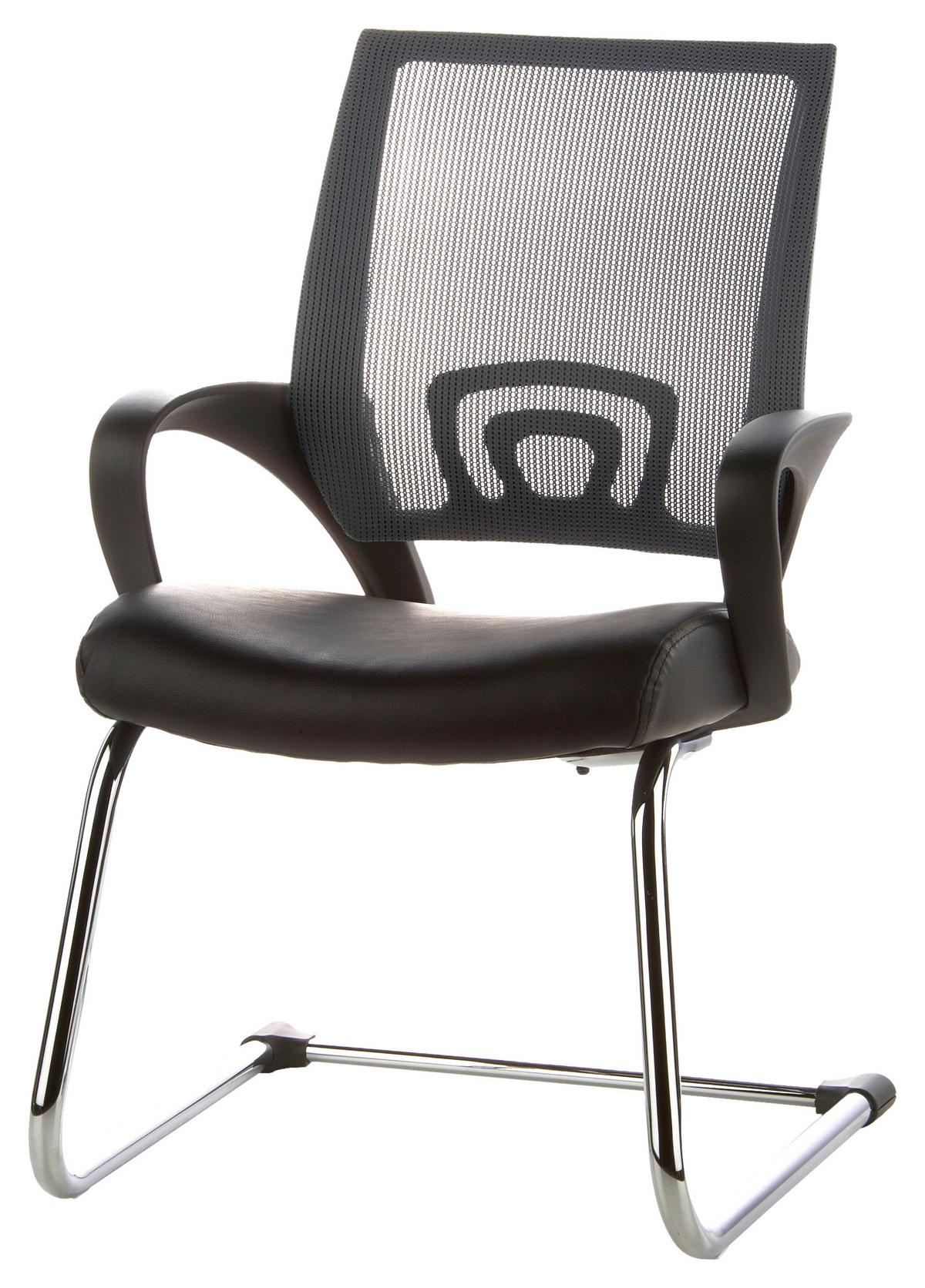 Konferenčni Stol Visto Net V, Črna/siva - srebrne barve/siva, Basics, kovina/tekstil (57/98/52cm) - MID.YOU