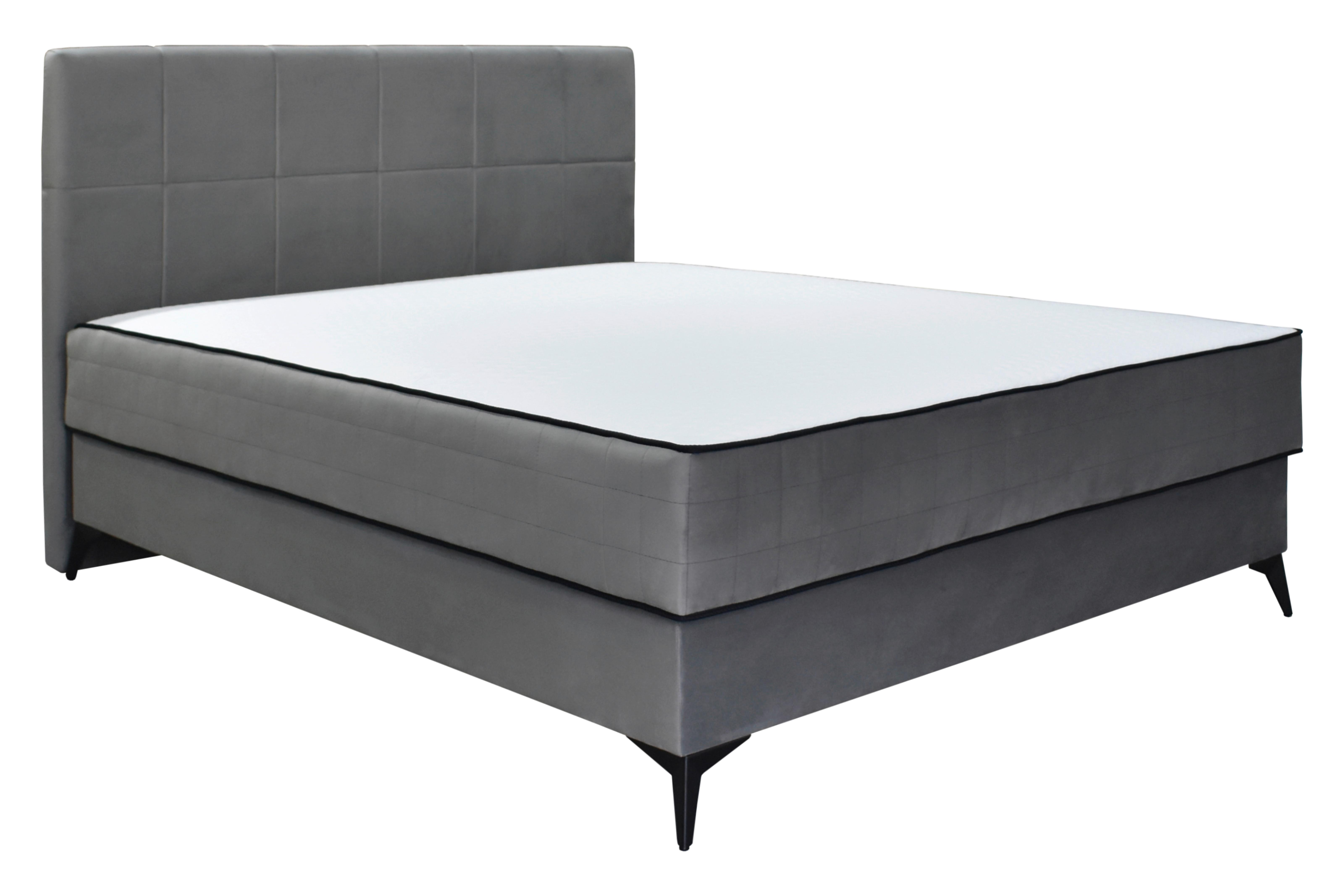 Box Krevet Lina - siva/crna, Moderno, drvni materijal/drvo (160/200cm) - Modern Living