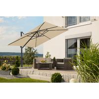 Ampelschirm Rhodos ca. 360x 253x300 cm Naturfarben - Anthrazit/Naturfarben, Basics, Textil/Metall (360/253/300cm) - Schneider